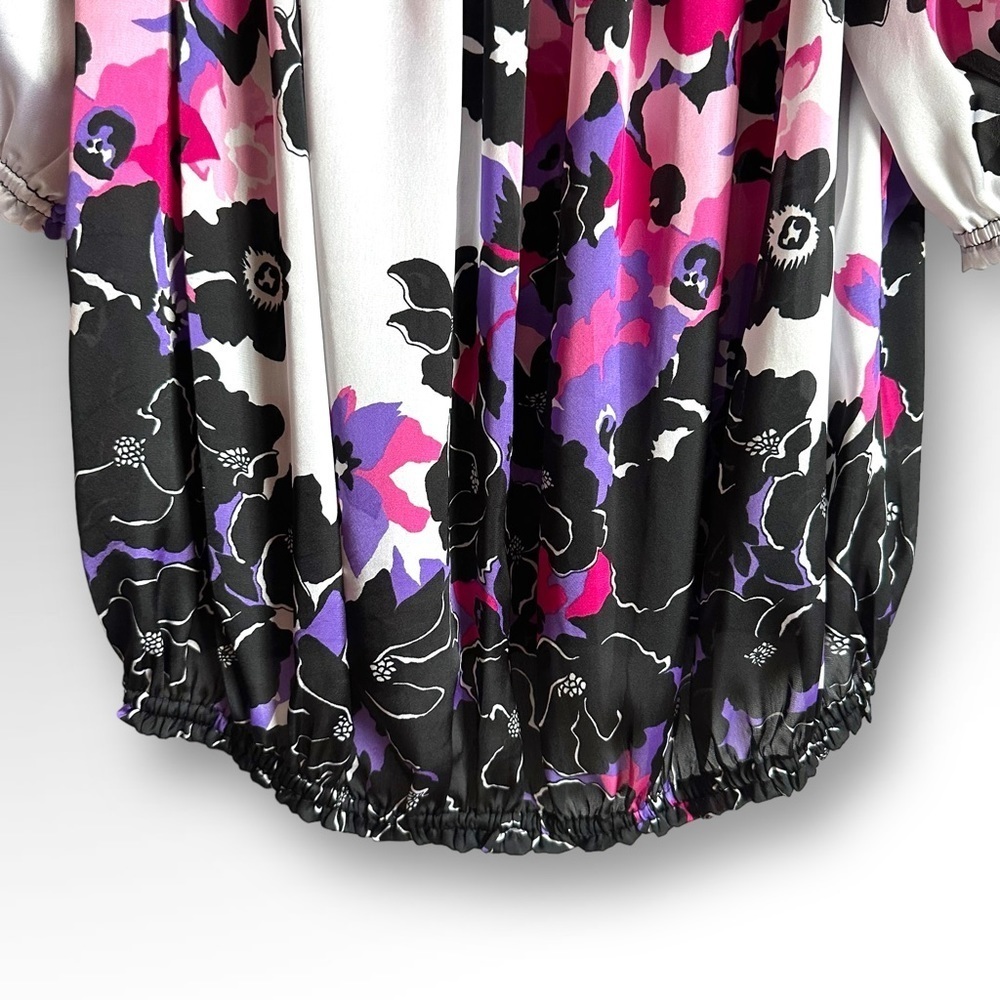 Dress Barn Blouse Floral Design Sz 14/16 - Picture 4 of 7